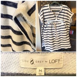 Lou & Grey for Loft; Matching Striped Skirt & Shirt set